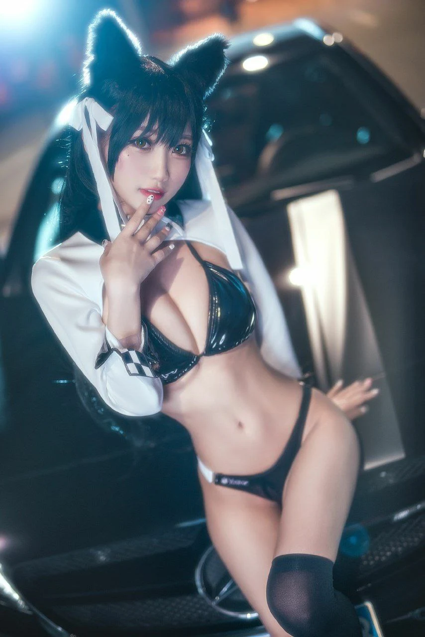 鬼畜瑶在不在w 夜景猫耳COS 车旁拍摄