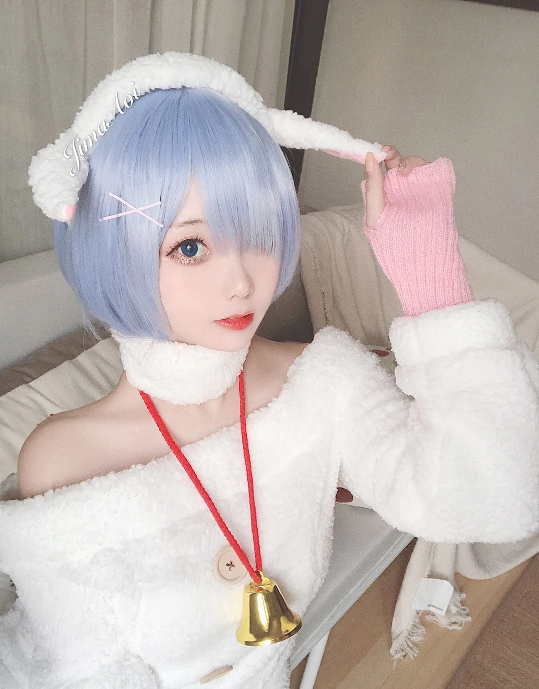 嶋葵蓝发兔耳角色写真预览