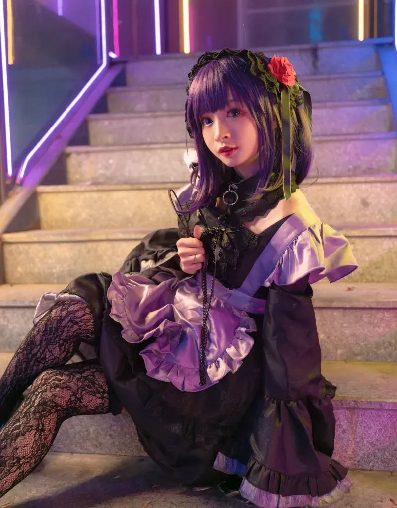 九九八吖紫黑色裙装主题Cosplay写真